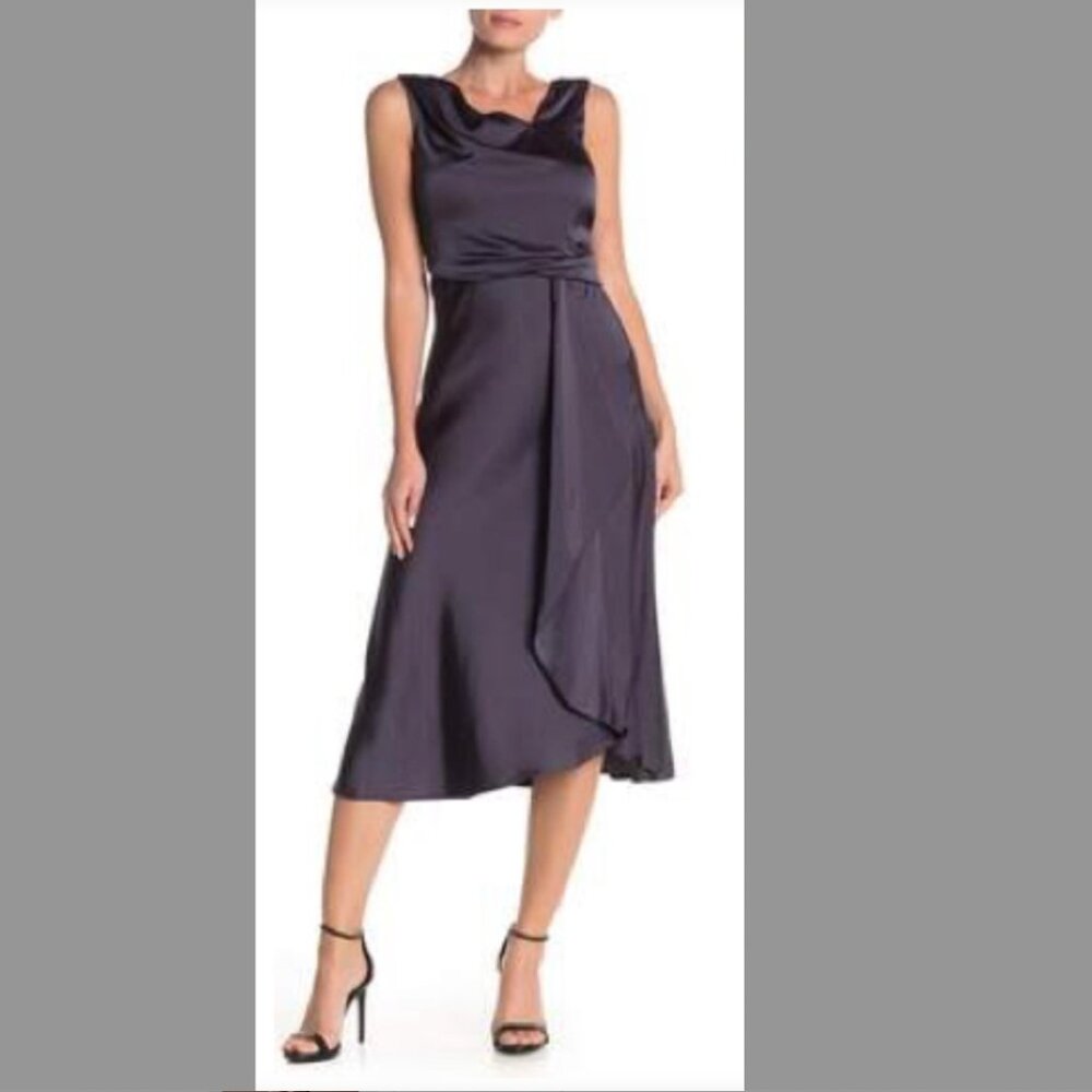 BHLDN Espen Satin Dress Black - 2